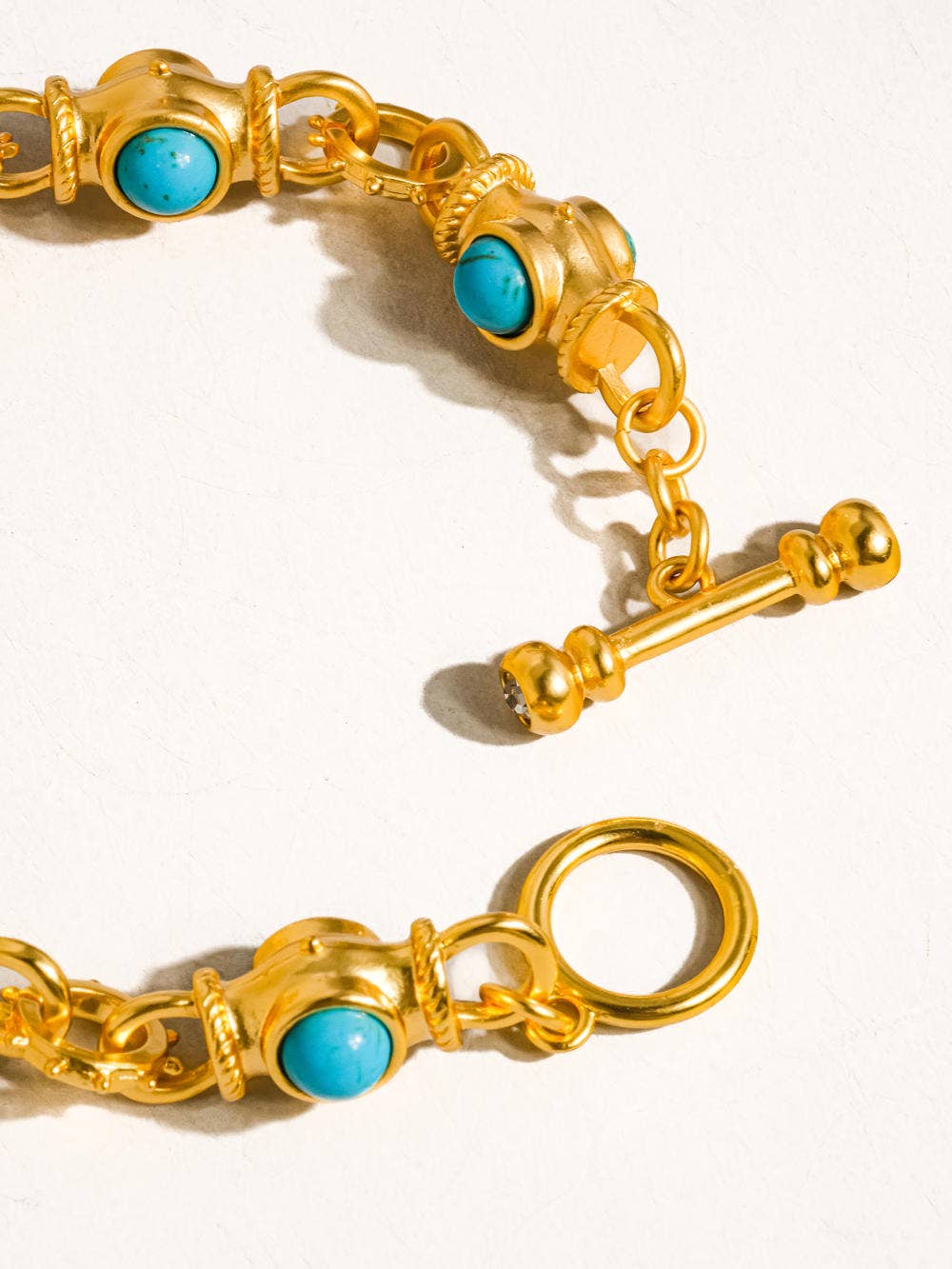 18K Gold Vintage Turquoise Bracelet