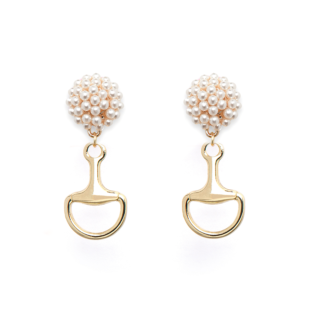 Bit Earrings Gold - Seed Bead
