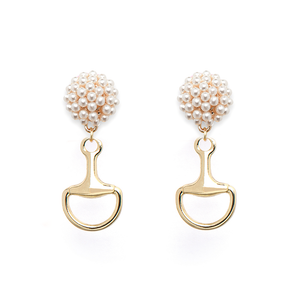 Bit Earrings Gold - Seed Bead