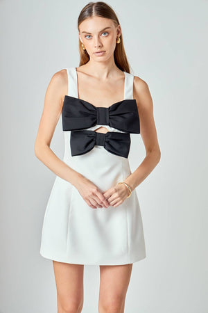 Sophia Bow Cutout Mini Dress – Miss Scarlett Boutique