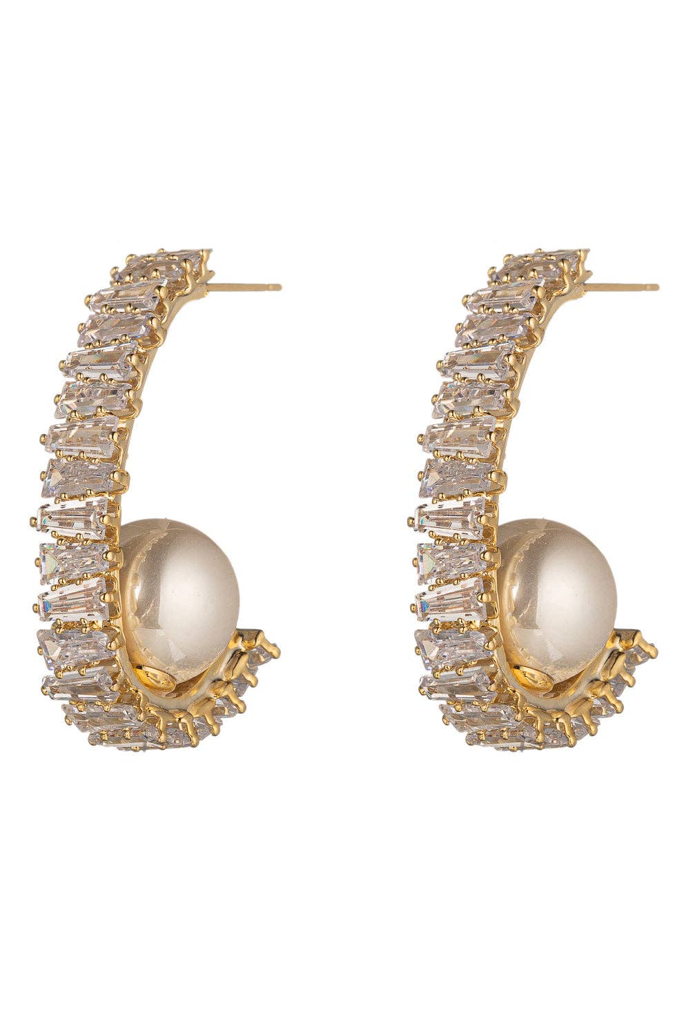 Ava Half Loop CZ Earring