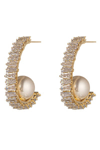 Ava Half Loop CZ Earring