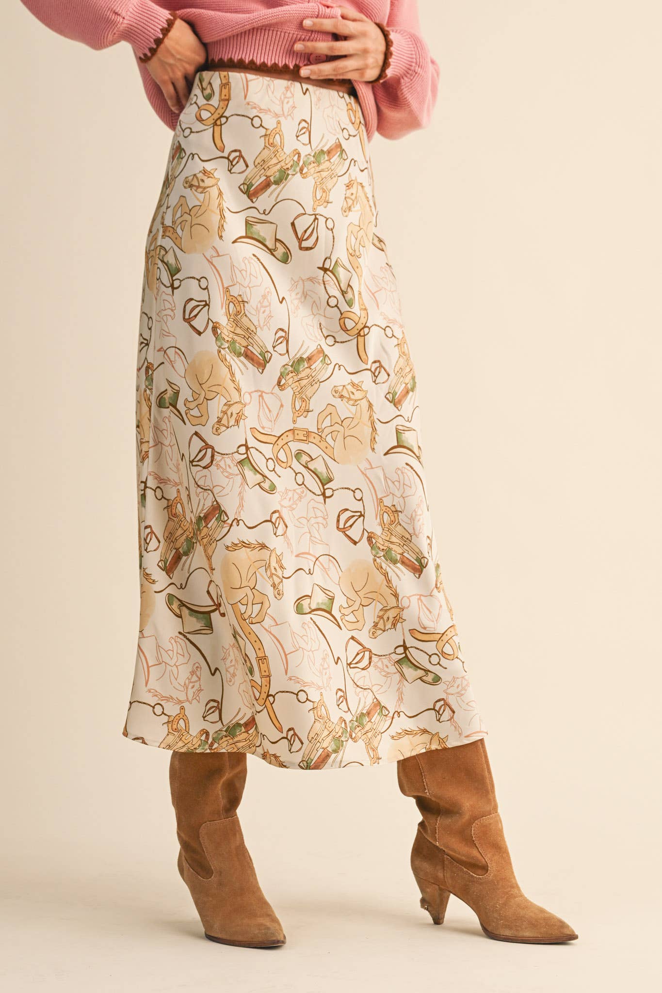 Equestrian Satin Midi