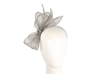 Sinamay bow fascinator - Navy