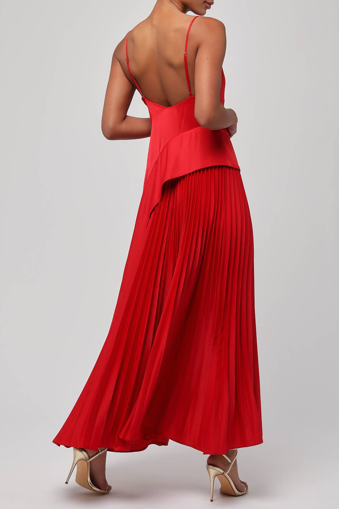 Raisa Pleated Side Maxi Dress