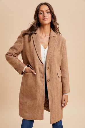 Herringbone Duster Coat