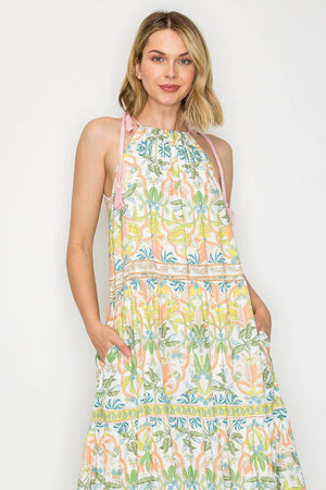 Jungle Maxi Halter Dress