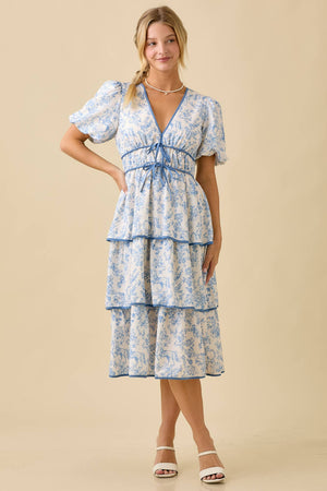 Vintage Horse Toile Midi Dress