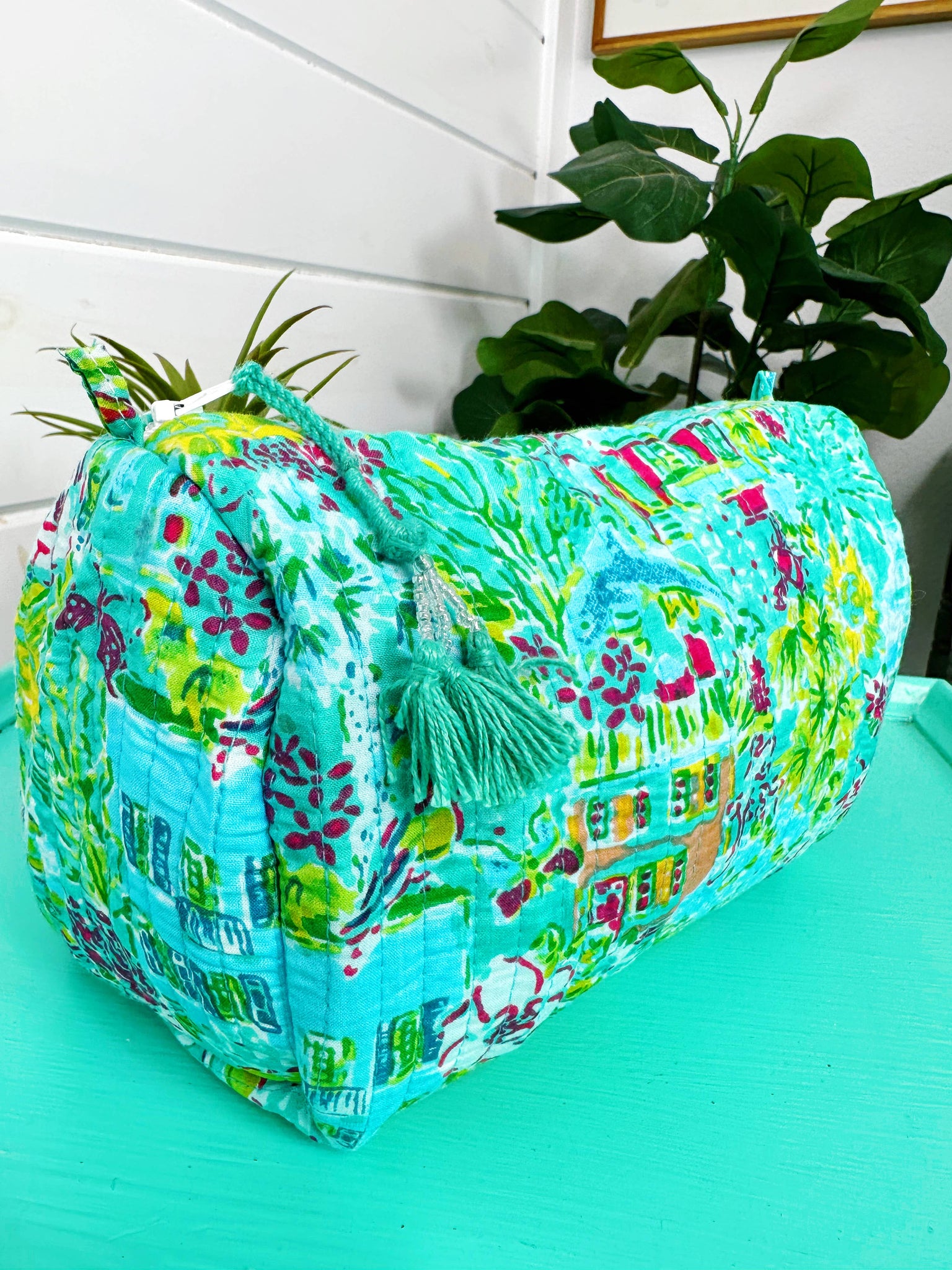 Quilted Makeup Bag | Cosmetic Toiletry Bag | Southern Town