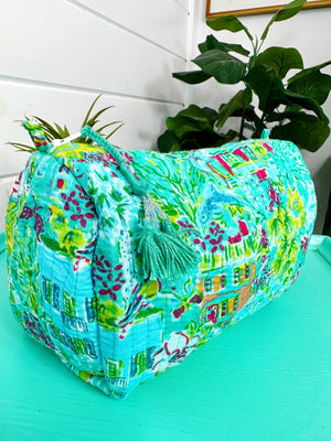 Quilted Makeup Bag | Cosmetic Toiletry Bag | Southern Town