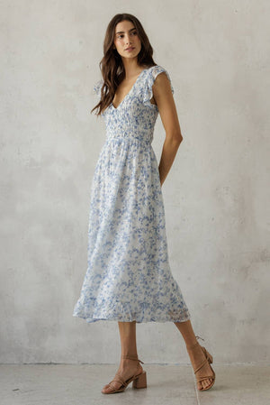 tahlia midi dress Tahlia Floral Midi Dress L