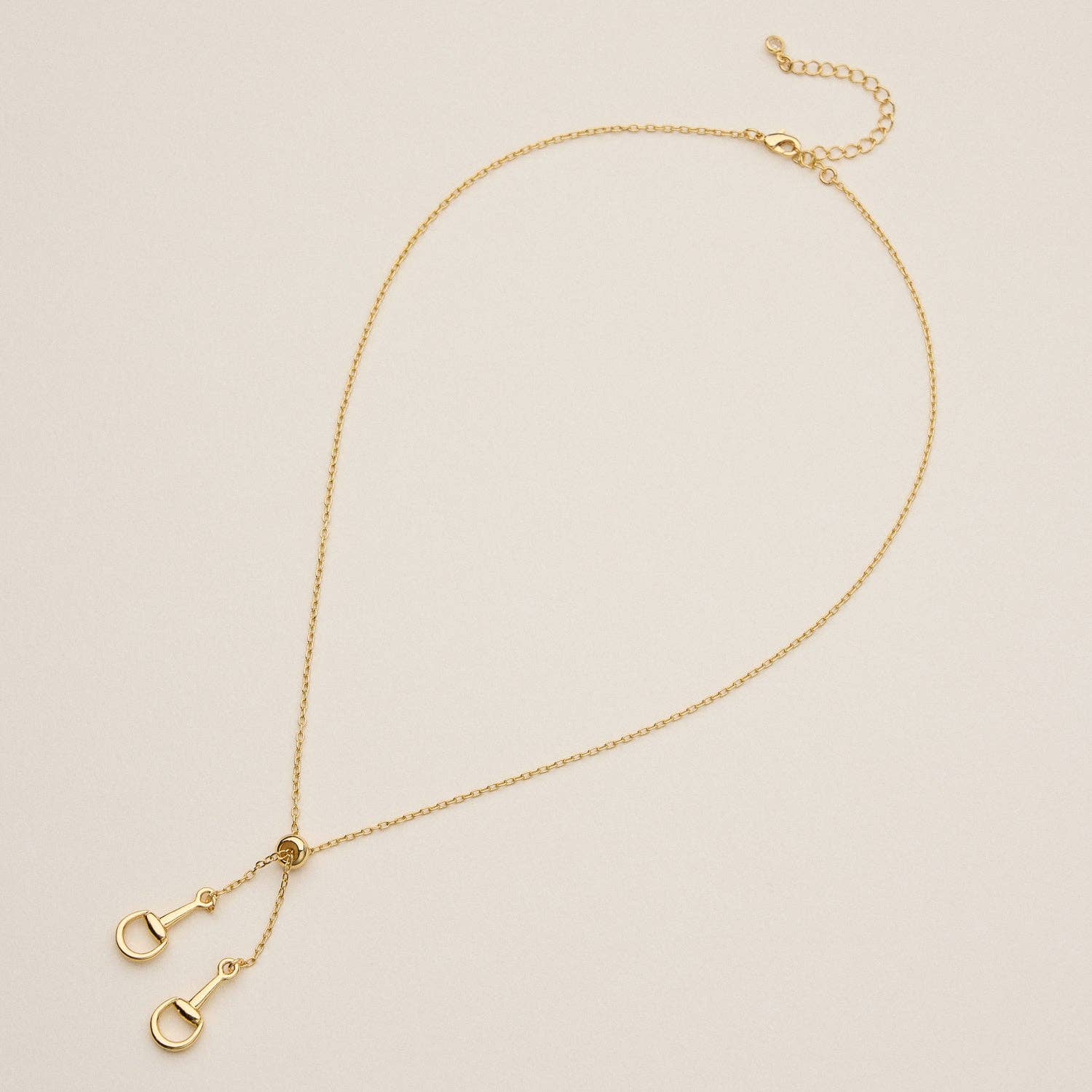 Gold Dipped Bit Charm Necklace - 18K Gold