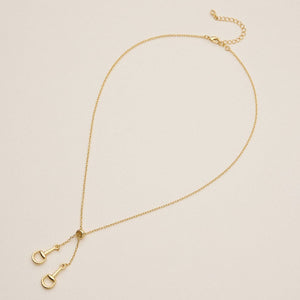 Gold Dipped Bit Charm Necklace - 18K Gold