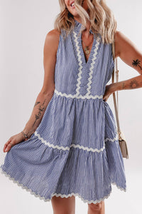 Ric-Rac Trim Sleeveless Mini Dress