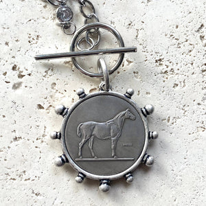 Horse Stainless Steel Chain Coin Necklace