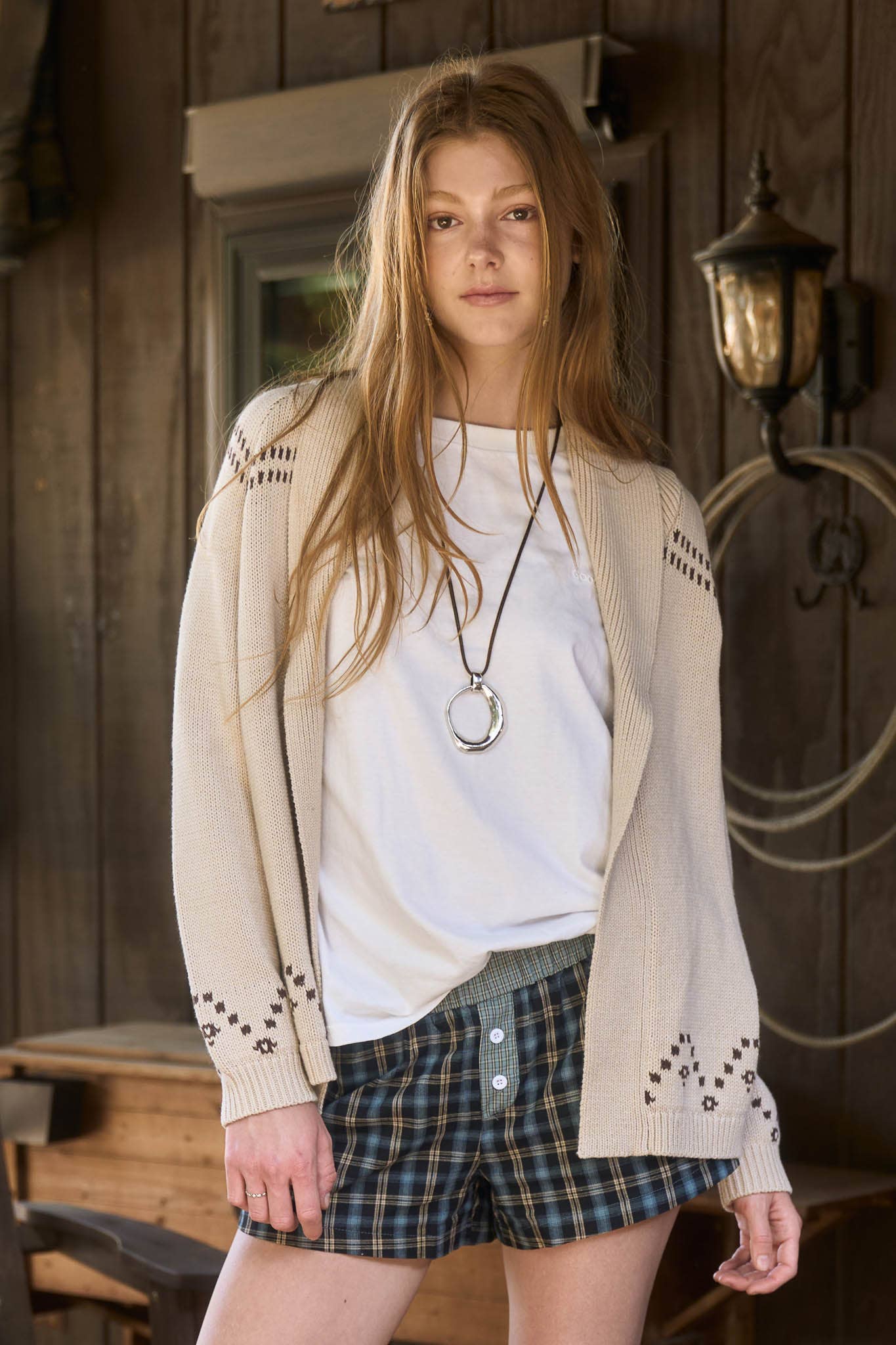 Horse Jacquard Knit Cardigan