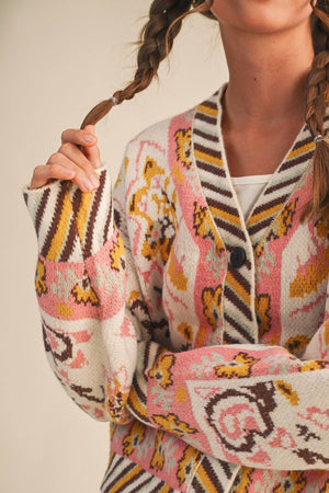 Paisley Knit Cardigan