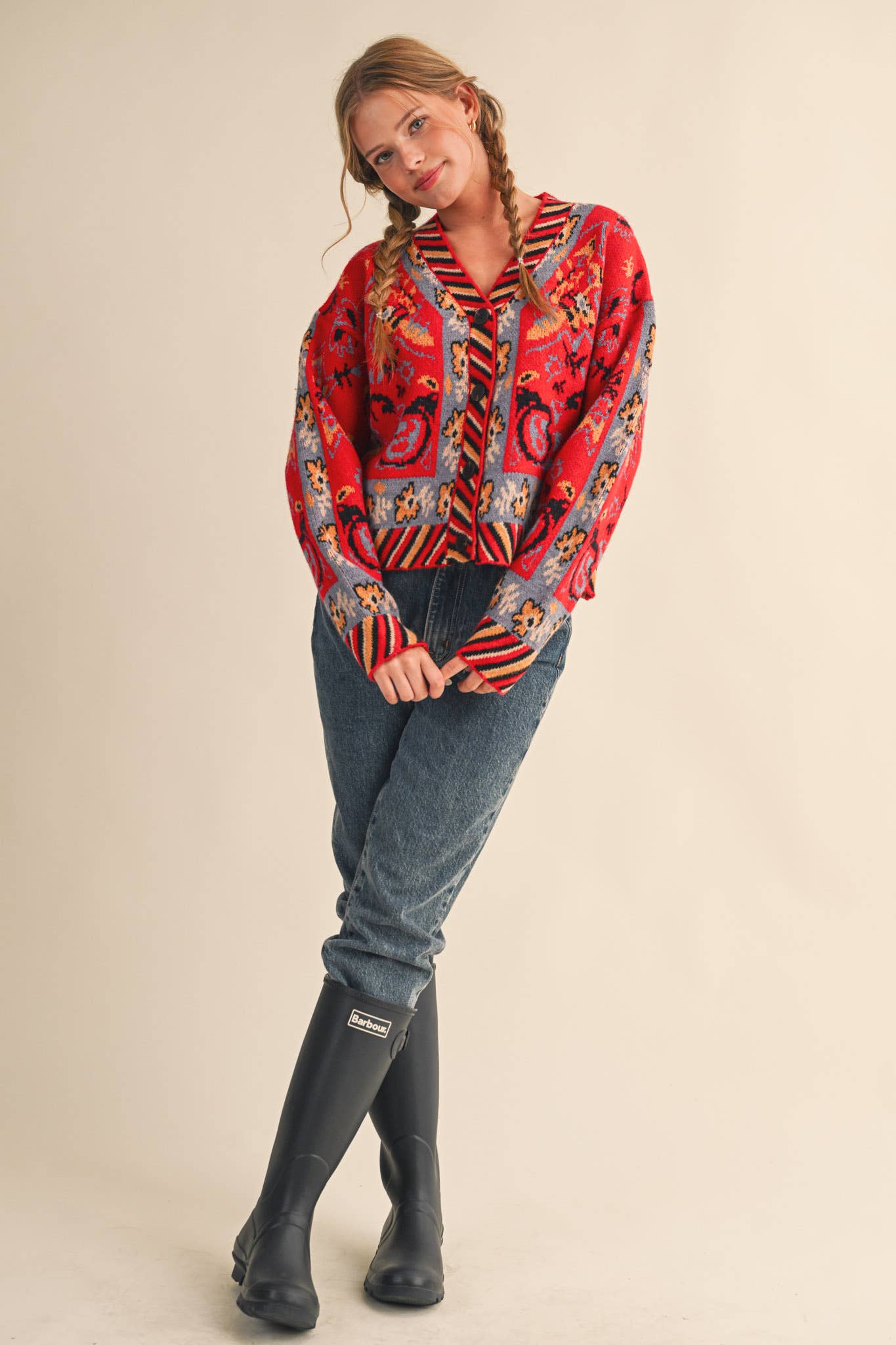 Paisley Knit Cardigan