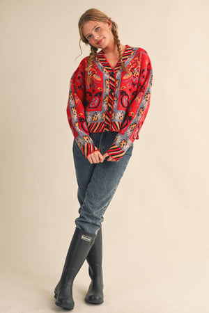Paisley Knit Cardigan
