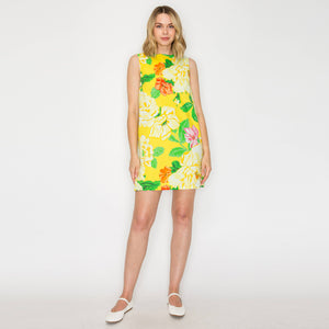Sunny Lemon Mini Shift Dress