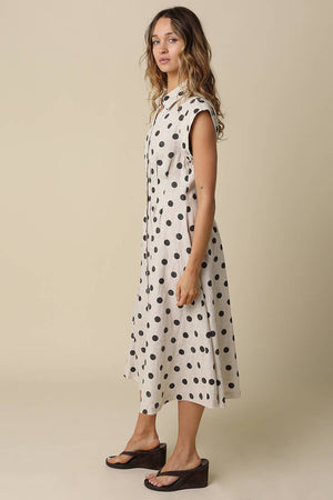 Carlie Polka Dot Linen Maxi Dress Miss Scarlett Boutique Carlie Polka Dot Linen Maxi Dress Miss Scarlett Boutique