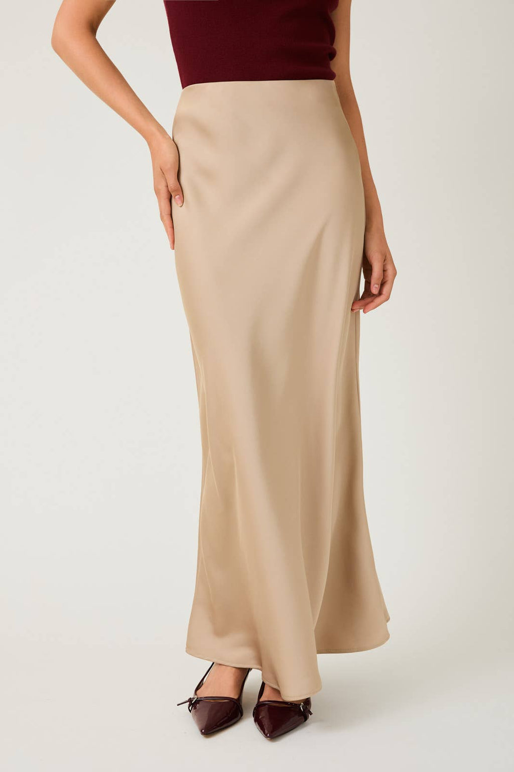 Satin Bias Skirt