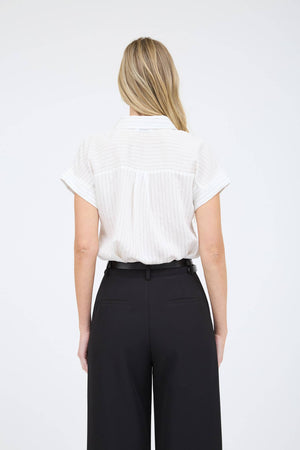 Pinstripe Collard Shirt