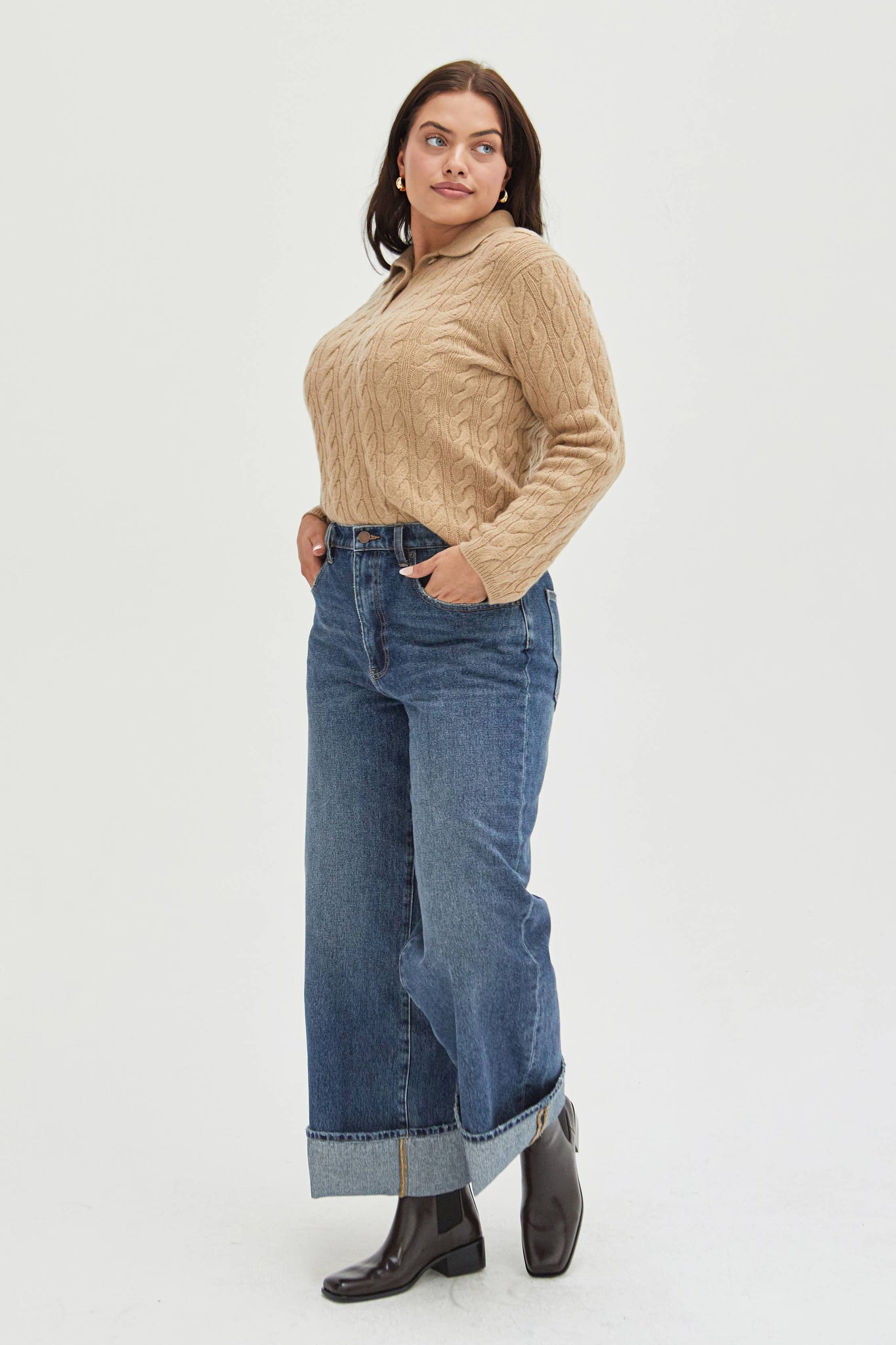 Parker Cuffed Wide Leg Slouchy Jean