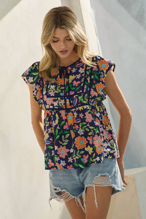Lianna Flutter Sleeve Blouse