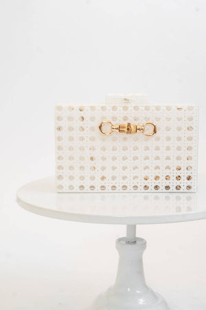White Breakers Clutch Bamboo or Bee