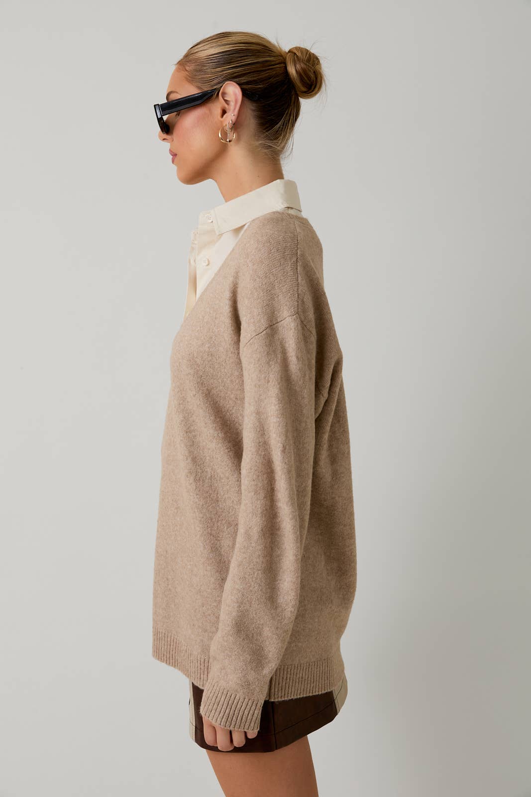 Layered Pull Over Sweater Top