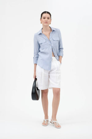 Tab Button Down Shirt