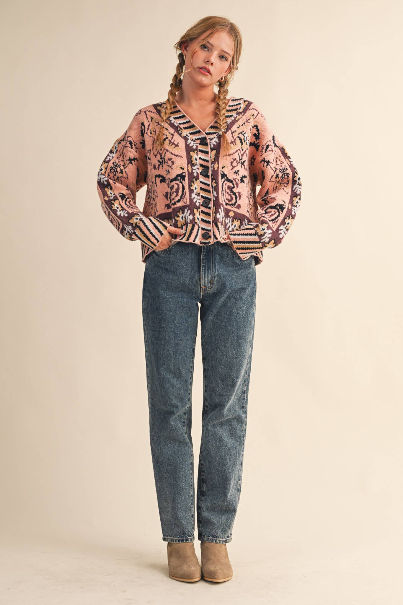 Paisley Knit Cardigan