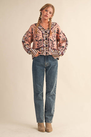 Paisley Knit Cardigan