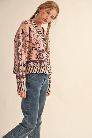 Paisley Knit Cardigan