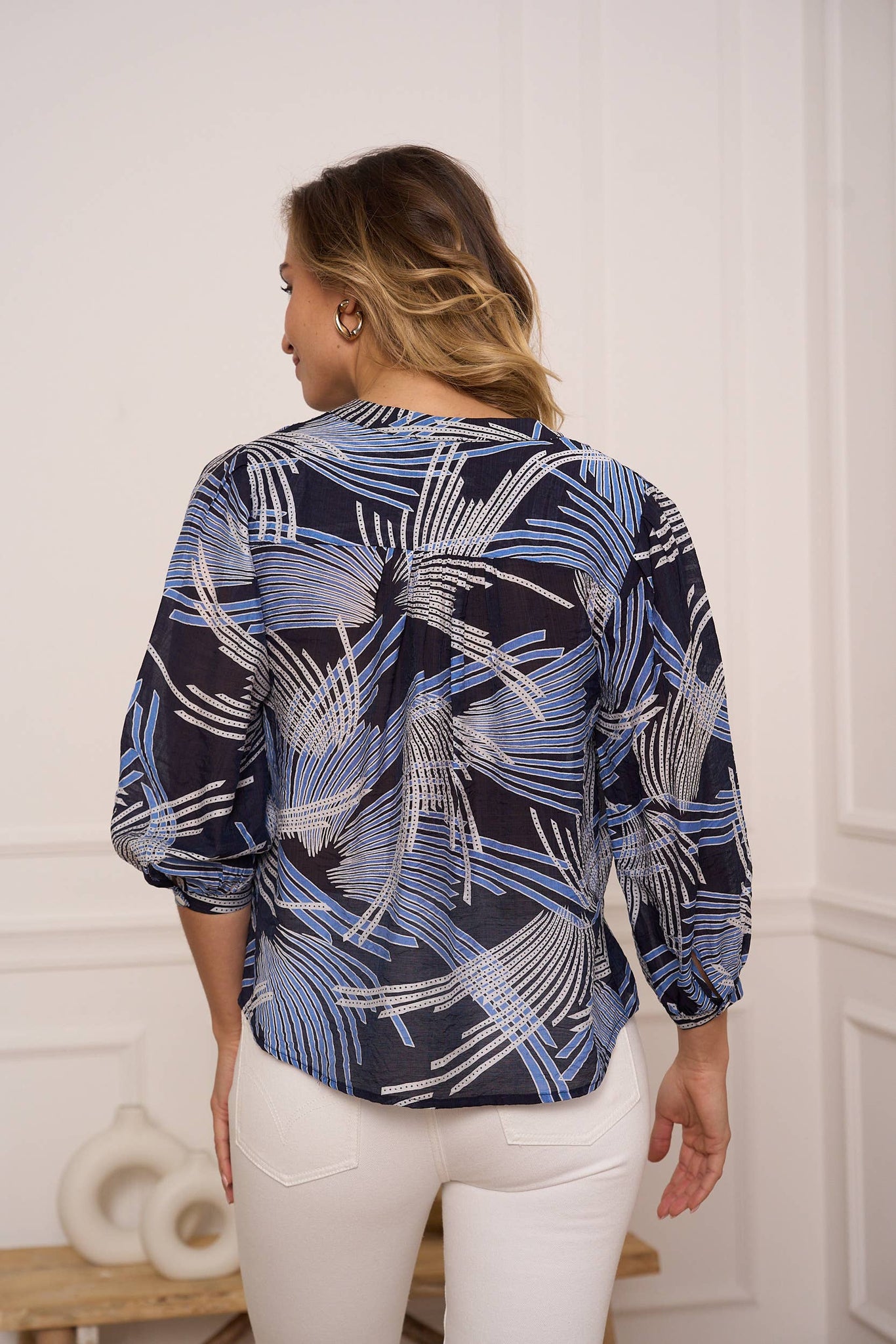 Saint Tropez Silk Blouse- Fuschia
