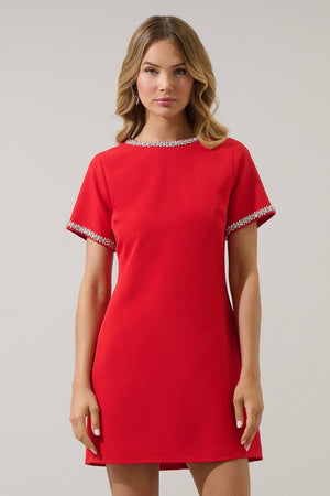 Kaitlyn Rhinestone Shift Mini Dress XS Kaitlyn Rhinestone Shift Mini Dress XS