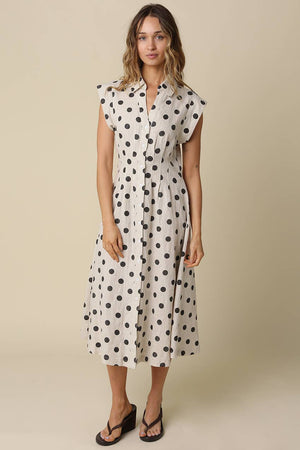 Carlie Polka Dot Linen Maxi Dress Miss Scarlett Boutique Carlie Polka Dot Linen Maxi Dress Miss Scarlett Boutique