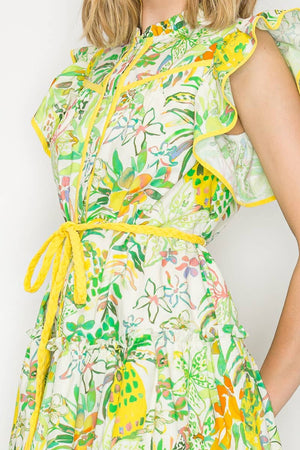 Pineapple Yellow Mini Dress