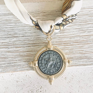 Horse Scarf Necklace