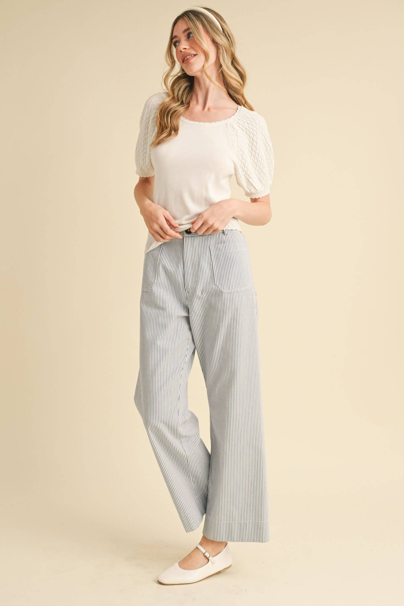 Striped Wide Leg Pants