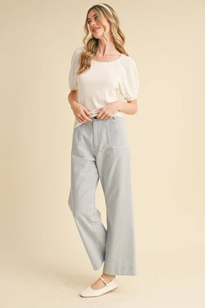 Striped Wide Leg Pants