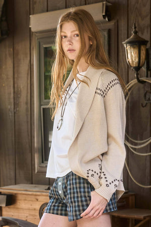 Horse Jacquard Knit Cardigan