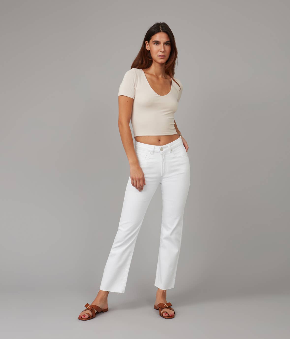 Denver High Rise Straight Crop Jeans
