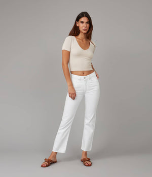 Denver High Rise Straight Crop Jeans