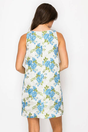 Jacquard Brocade Mini Dress