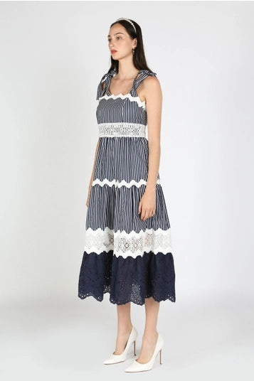 Striped Sleeveless Maxi Dress