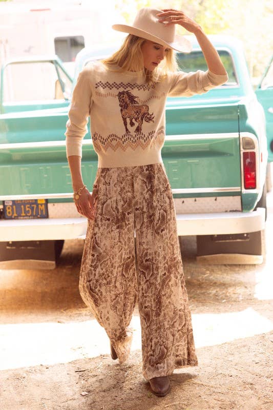 Horse Motif Sweater