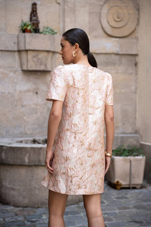 Floral Jacquard Dress