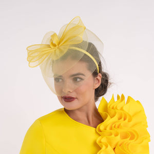 Sinamay/Crinoline Bow Fascinator